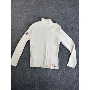 Harley-Davidson Ivory Ribbed Mock Neck Pullover Sweater 1W Women